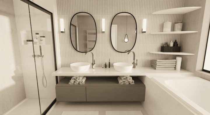 Kitkat tiles decor trends in a bathroom