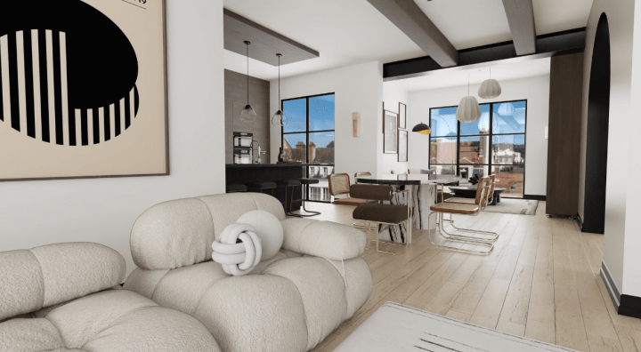 Living room in contemporacy style