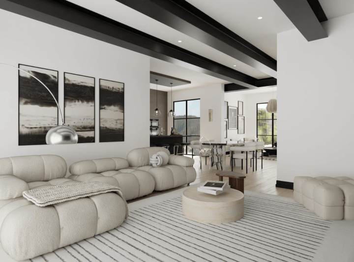 Living room in contemporacy style