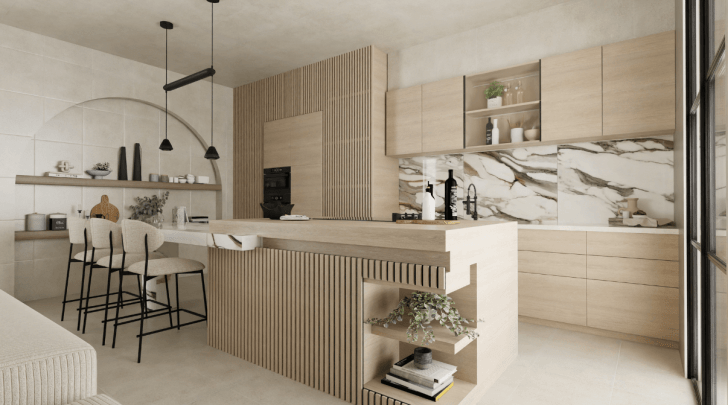 Designing a u-shaped kitchen with HomeByMe