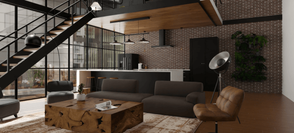 Industrial style loft
