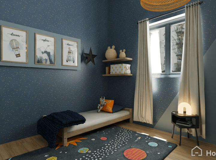 Space theme kid's room