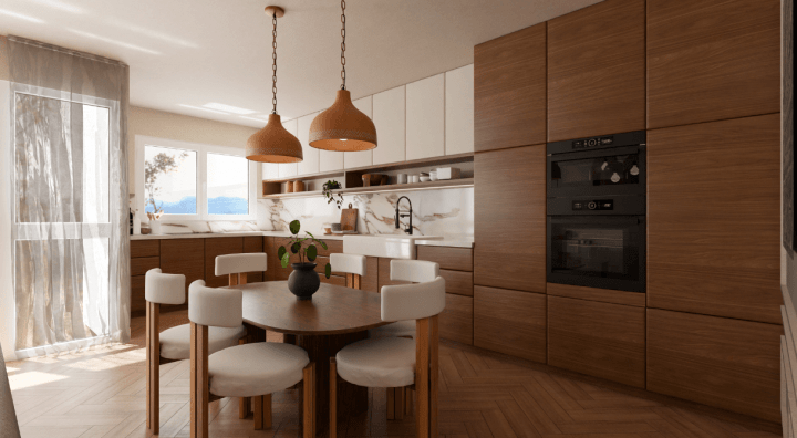 L-shaped kitchen floor plan